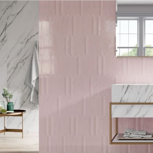 露西亞六角壁磚-粉