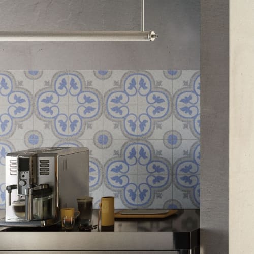 伊特水磨石花磚-靛藍