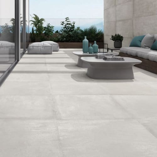 貝加莫清水模磁磚-星砂白