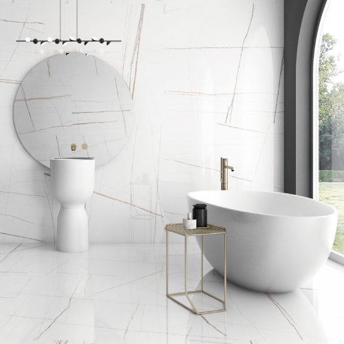 白金聖羅蘭大理石磚-晨曦白