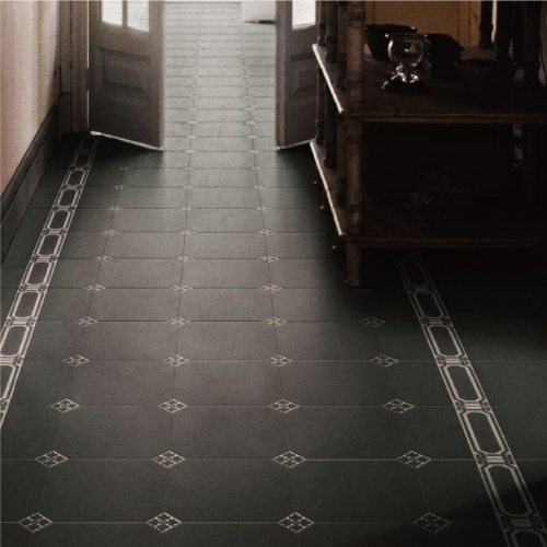 英式八角地磚-古典黑花磚