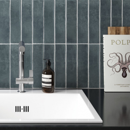 風雅粉彩地鐵磚-深川藍