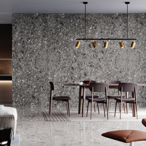 斑尼水磨石大板磚-鐵灰