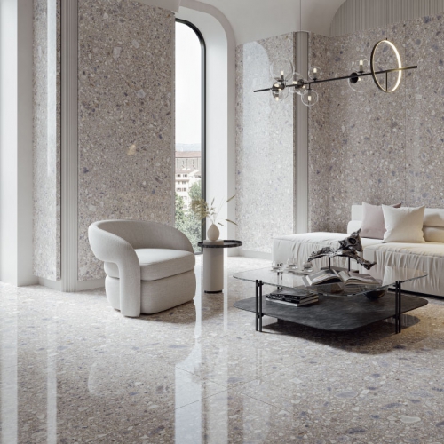 斑尼水磨石大板磚-碎石灰