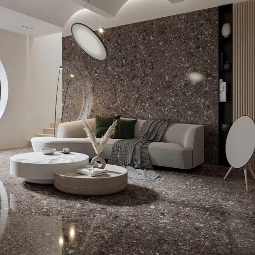 斑尼水磨石大板磚-隕石黑