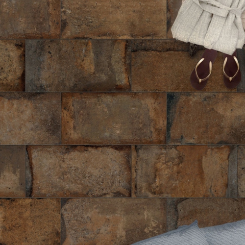 卡門銹石復古磚-銹黑