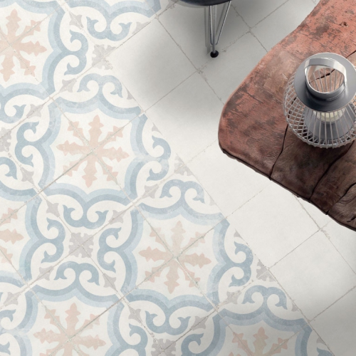 娜莉亞復古拼接淡彩花磚