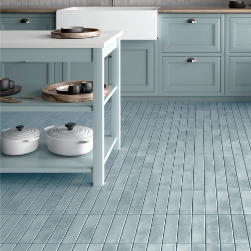 風雅粉彩地鐵磚-清水藍