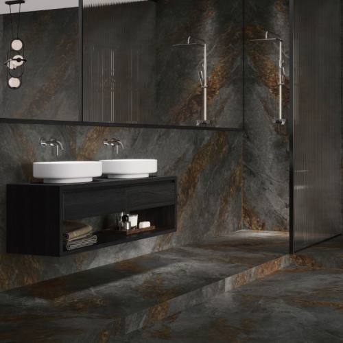 哈洛爾石紋鏽磚-銹石黑