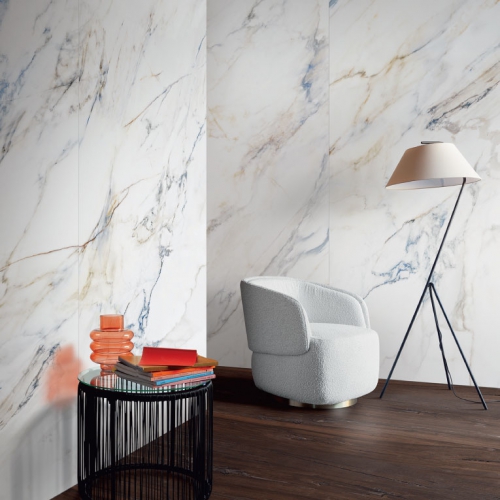 亞得里大理石大板磚-藍紋亮白