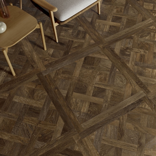 梅爾菲拼接木紋磚-黑胡桃棕