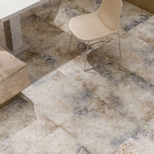 奧希亞清水模花磚-印紋花