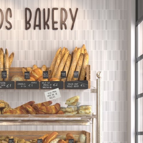 卡法蒂馬賽克地鐵磚-霧白