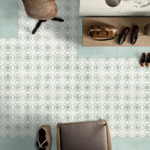 娜莉亞復古拼接淡彩花磚