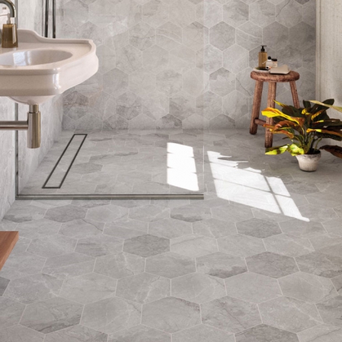 佛利蒙石紋六角磚-岩灰白