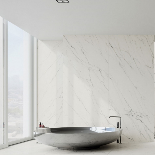 麗仕白大理石薄板磚-柔拋