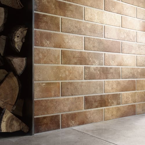 伯明罕復古文化磚-紅棕