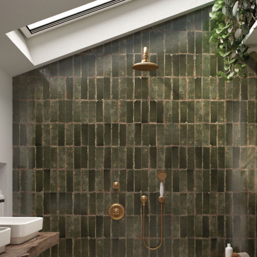穆薩復古地鐵磚-橄欖綠