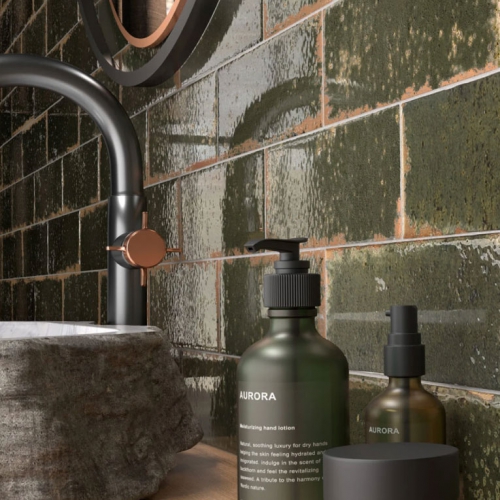 穆薩復古地鐵磚-橄欖綠