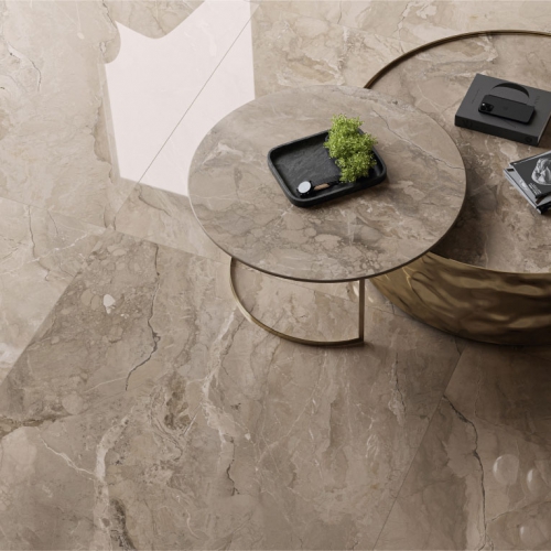 伊澤爾大理石磁磚-摩卡棕-半拋面