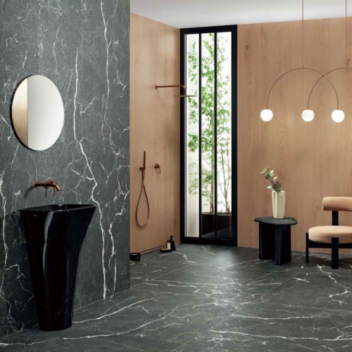 維洛納黑雲石薄板磚-3D霧面