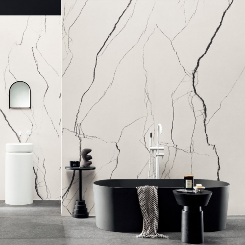 帝王白大理石薄板磚-3D半拋