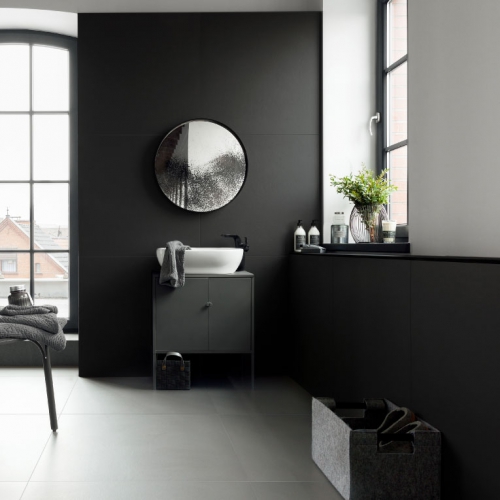 柏林清水泥純色磚-夜黑